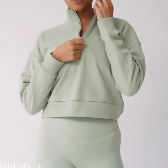 Adanola Sage Green sweatpants and half zip - Picture 2 of 5